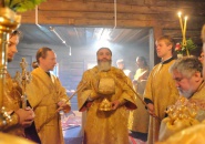 5 октября 2014 г. Первая служба в храме св.вмч.Дмитрий Солунского в Старой Ладоге.